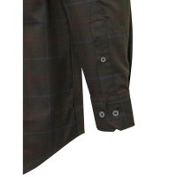Jargo Stretch Shirt - Bark &amp; Burgundy Check