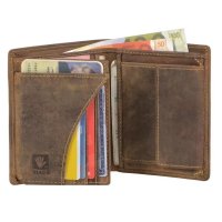 Green Burry leather wallet - Deer brown
