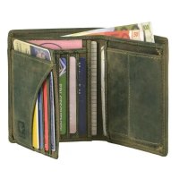 Green Burry Leather Wallet - Royal Deer Green