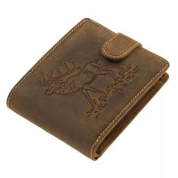 Green Deed leather wallet - Deer brown