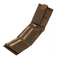 Green Deed leather wallet - Deer brown