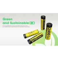Nitecore NH2400 set 4pcs Li-ion AA battery 1.5V 2400mAh USB-C charging port + charging multi cable