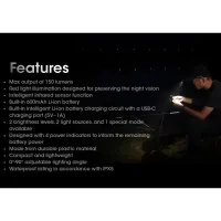 Nitecore NU11 - Headlamp with motion sensor - black