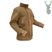 OLIVE leather coat