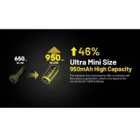 Nitecore RCR123A Li-ion battery 950mAh USB-C