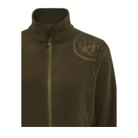 HP Logo Woman's Full Zip Fleece - Green Moss