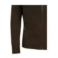 HP Logo Woman's Full Zip Fleece - Brown Bark