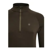 Glider Merino Half Zip Sweater - Brown Bark