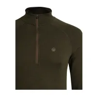 Glider Merino Half Zip Sweater - Green Moss