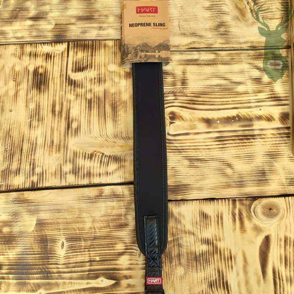 NEOPRENE-PAD SLING - c.Black neoprene - rifle belt without loop