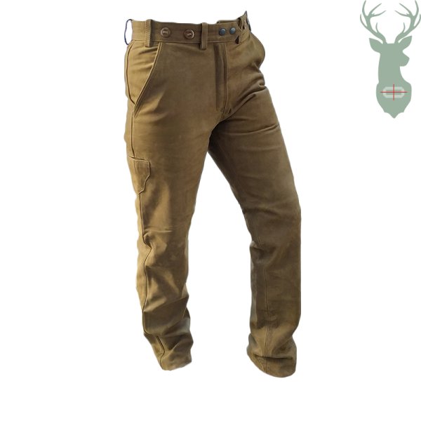 Women's leather trousers OLIVE
