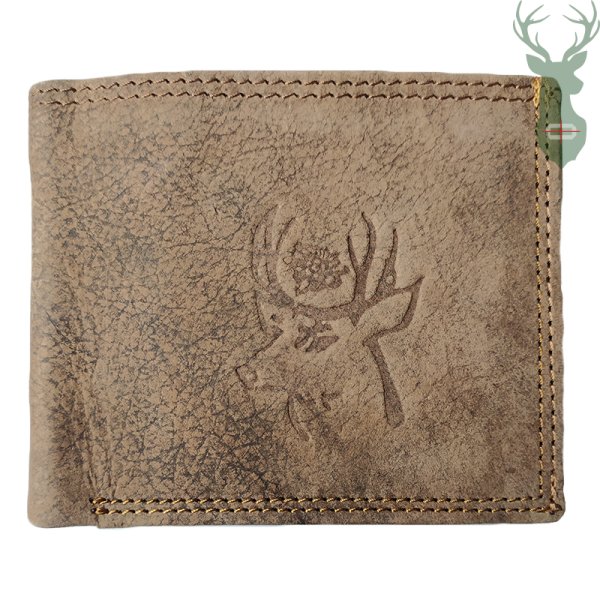 Leather wallet - sika deer