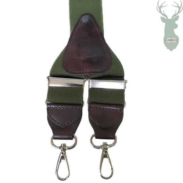 Premium braces with leatherette - dark