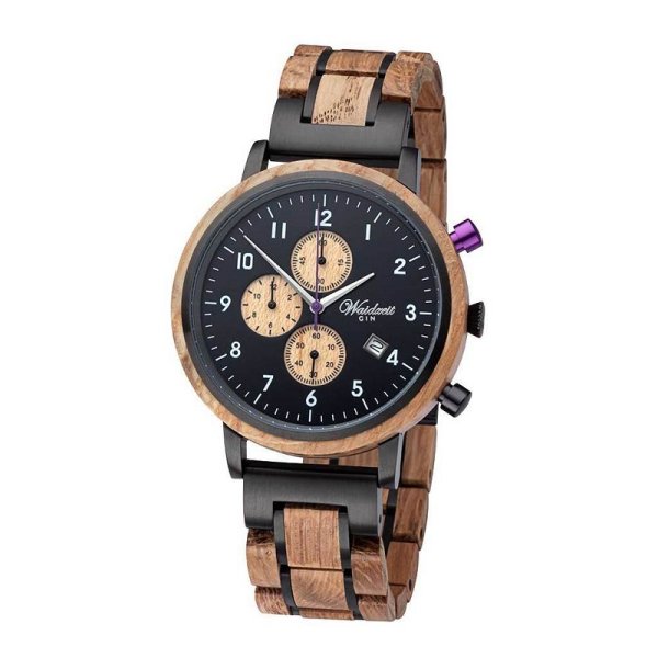 Wooden Watch Gin Berry Black