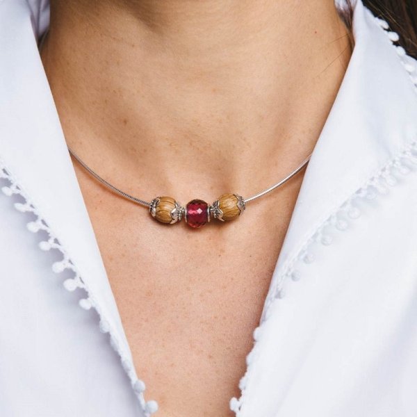 Silver necklace Bordeaux
