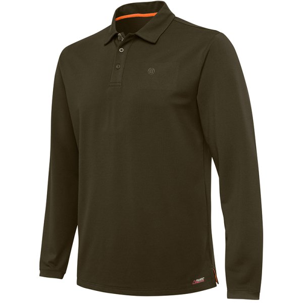 Tech Corporate polo shirt LS - Green Moss