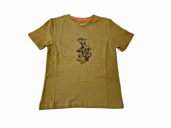 T-shirt children's color khaki print II.