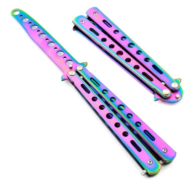 Training knife bow tie - rainbow