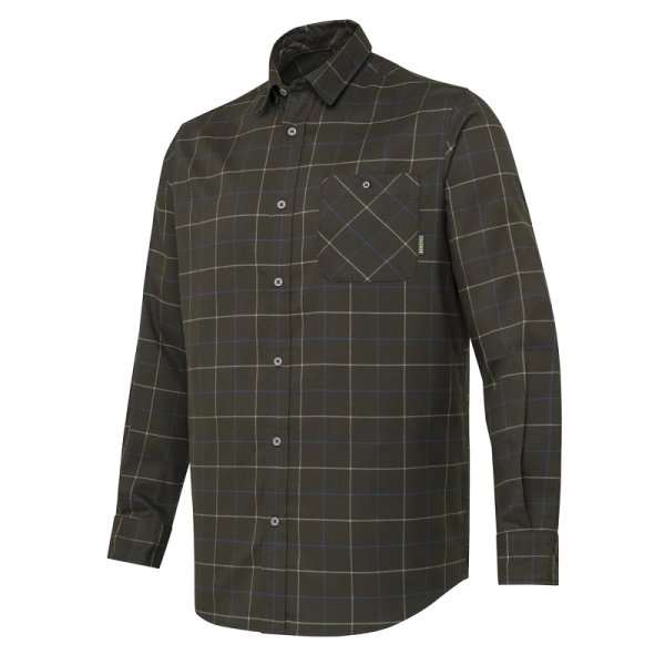Jargo Stretch Shirt - Bark &amp; Sage Check