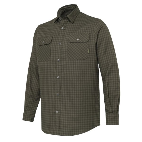 Cadet Flannel Shirt - Green &amp; Brown Check