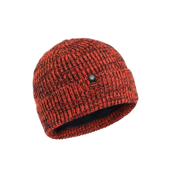 Marten Beanie Cap - Black &amp; Orange