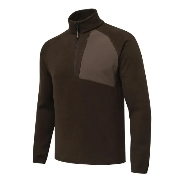 Abisko Half Zip Fleece Sweatshirt - Brown Bark