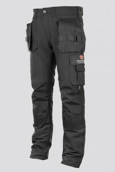 Men's stretch work trousers EREBOS black