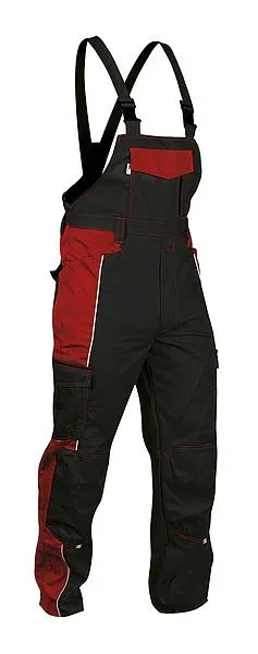 Men's work trousers PRAKTIC black/red