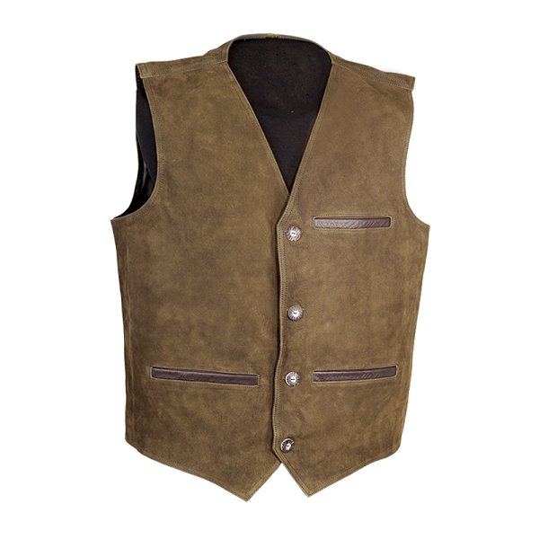 OLIVE leather vest