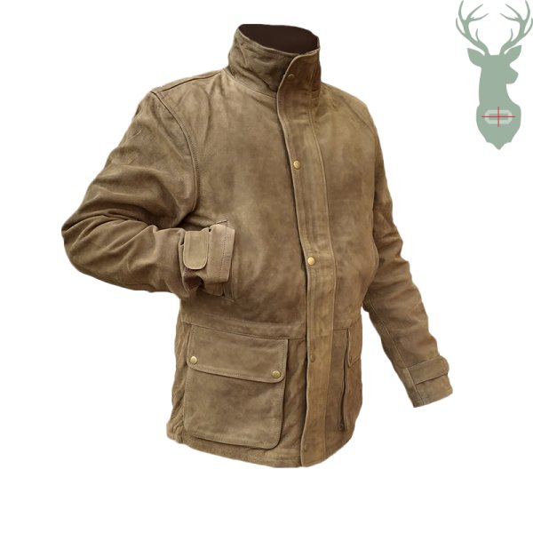 OLIVE leather coat