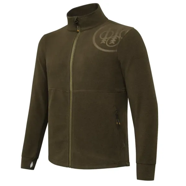 HP Logo Full Zip Fleece Sweatshirt - Green Moss