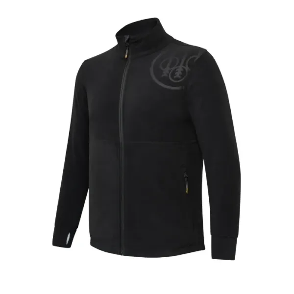 HP Logo Full Zip Fleece Sweatshirt - Black