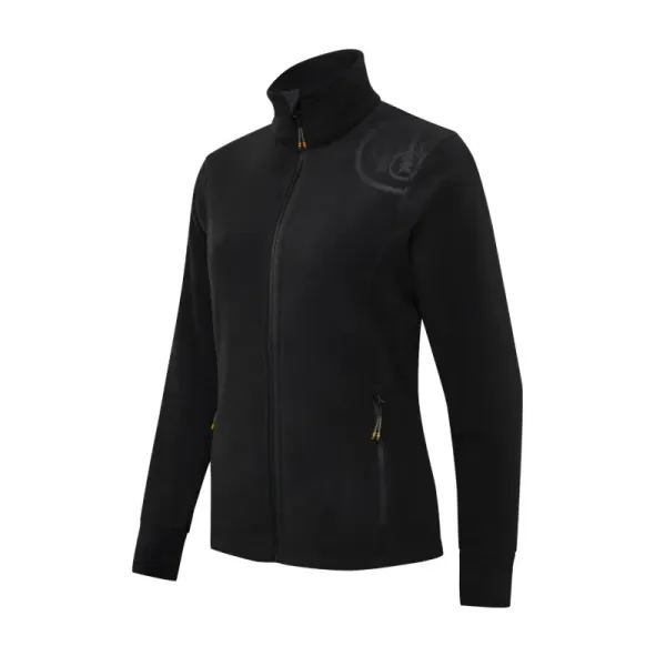 HP Logo Woman's Full Zip Fleece - Black