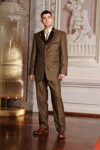 Samuel men's suit brown-checked