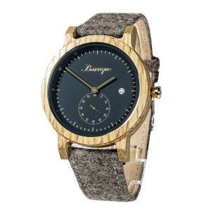 Barrique Alpin Men's Black Wooden Watch