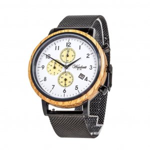 Gin Lemon Metal Wooden Watch