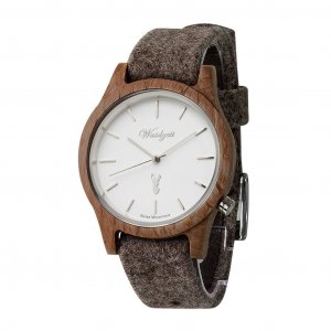 Alpin Matterhorn brown wooden watch for men