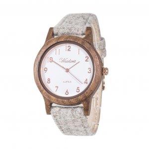 Sissy Loden Beige Wooden Watch