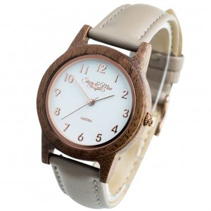 Sissy beige wooden watch