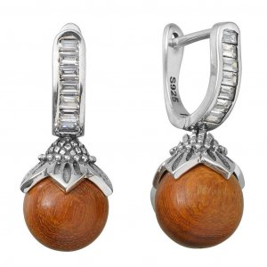 Silver dangling earrings sandal