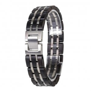 Duo Element Ebony wooden bracelet
