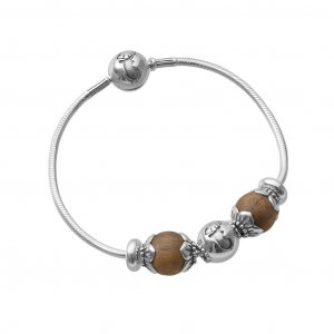 Flower bracelet walnut