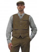 OLIVE leather vest