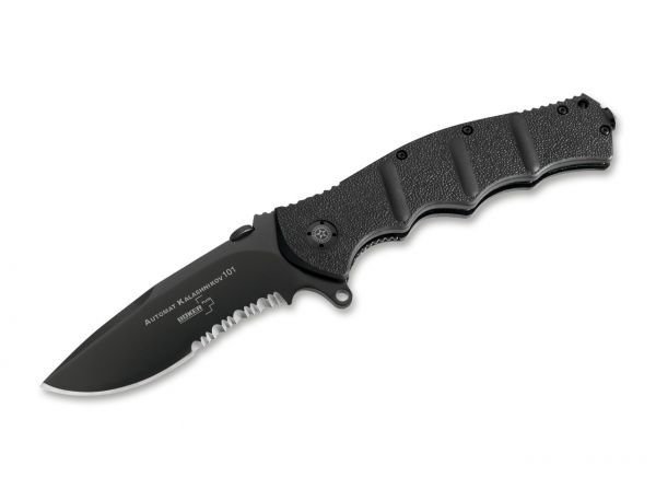 Böker Plus AK101 black serrated 01KAL102