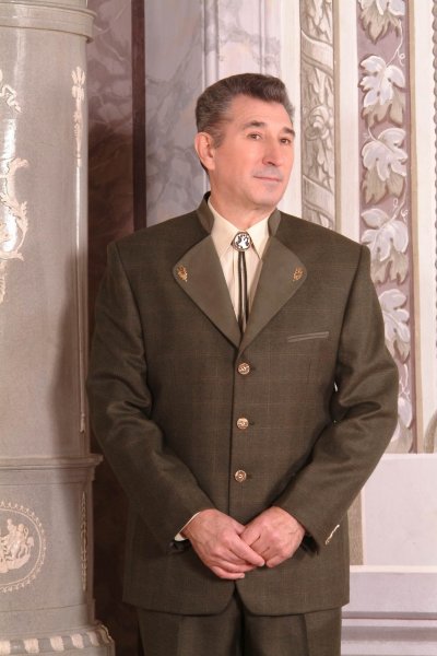Men's mint suit green-checked
