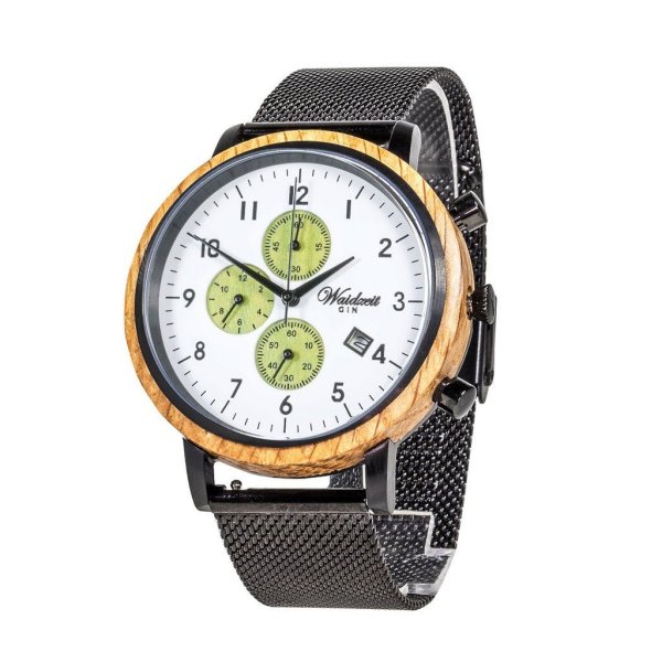 Gin Cucumber Metal Wooden Watch Box