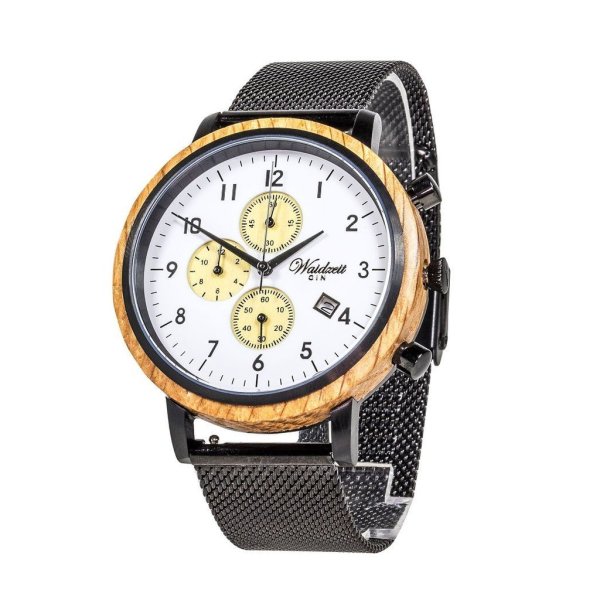 Gin Lemon Metal Wooden Watch