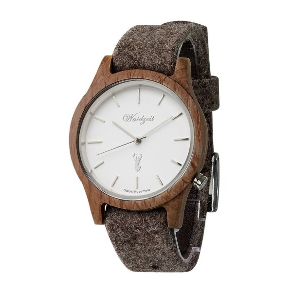 Alpin Matterhorn brown wooden watch for men